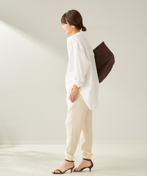 plage（プラージュ）の「Washer Long シャツ（シャツ/ブラウス・レディース・ベージュ/ホワイト/サックスブルー・FREE）」の14枚目の写真