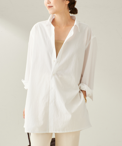 plage（プラージュ）の「Washer Long シャツ（シャツ/ブラウス・レディース・ベージュ/ホワイト/サックスブルー・FREE）」の15枚目の写真