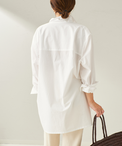 plage（プラージュ）の「Washer Long シャツ（シャツ/ブラウス・レディース・ベージュ/ホワイト/サックスブルー・FREE）」の19枚目の写真