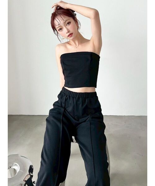 RESEXXY(リゼクシー)の「スウェットベアトップス【セットアップ着用可能】(キャミソール・レディース・ライトグレー/チャコールグレー/ブラック・FREE)」の15枚目の写真