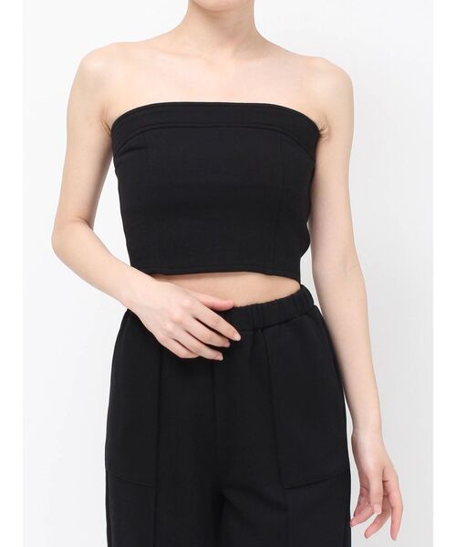 RESEXXY(リゼクシー)の「スウェットベアトップス【セットアップ着用可能】(キャミソール・レディース・ライトグレー/チャコールグレー/ブラック・FREE)」の4枚目の写真