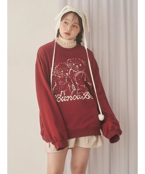 merry jenny（メリージェニー）の「ギャザーリボンフレアミニスカート（スカート・レディース・アイボリー/ブラウン・FREE）」の11枚目の写真