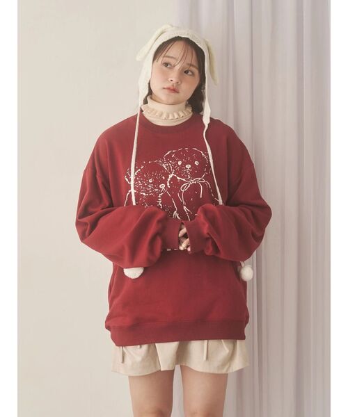 merry jenny（メリージェニー）の「ギャザーリボンフレアミニスカート（スカート・レディース・アイボリー/ブラウン・FREE）」の12枚目の写真