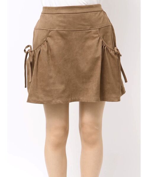 merry jenny（メリージェニー）の「ギャザーリボンフレアミニスカート（スカート・レディース・アイボリー/ブラウン・FREE）」の15枚目の写真