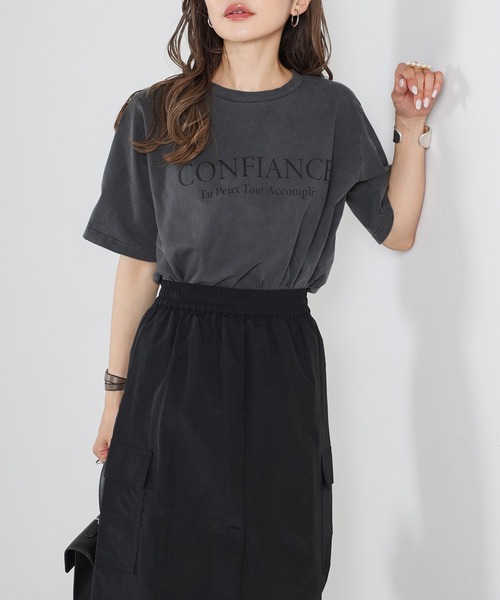 CONFIANCEロゴピグメントTシャツ