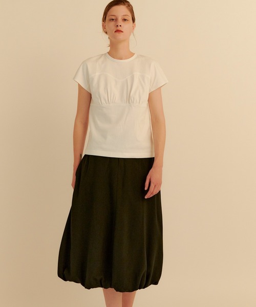 kiehtova(キエトヴァ)の「【kiehtova】PUFF BALLOON SKIRT/パフ バルーン スカート KTWR34 ※(スカート・レディース・ブラック・M/L)」の2枚目の写真