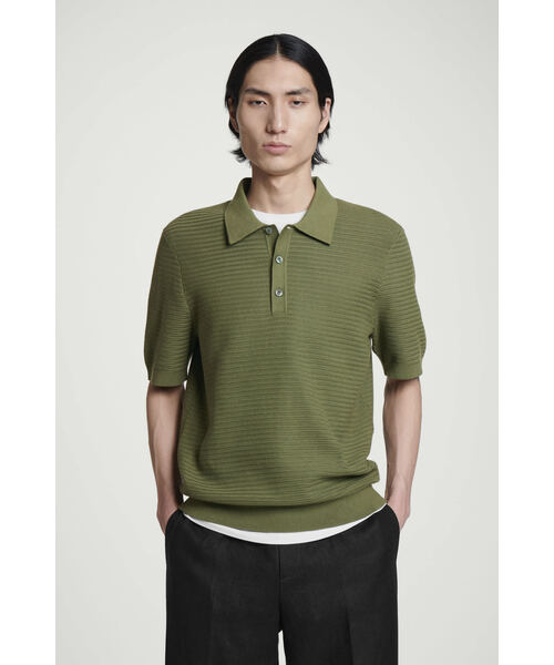 ニットコットンポロシャツ（ポロシャツ）｜COS（コス）のファッション