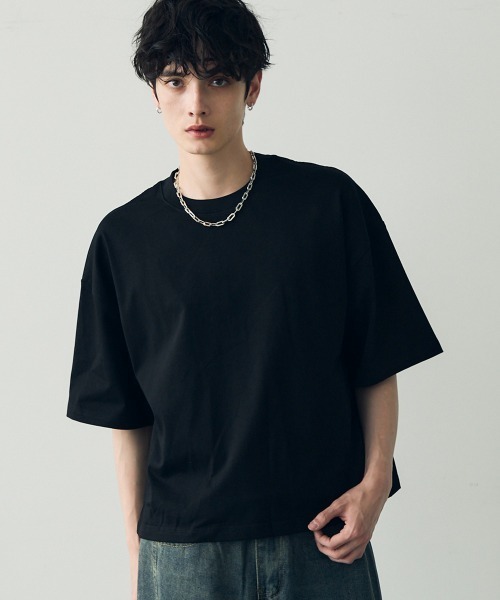 セール】Oversized cropped short sleeve T-shirt / オーバー