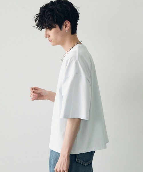 セール】Oversized cropped short sleeve T-shirt / オーバー