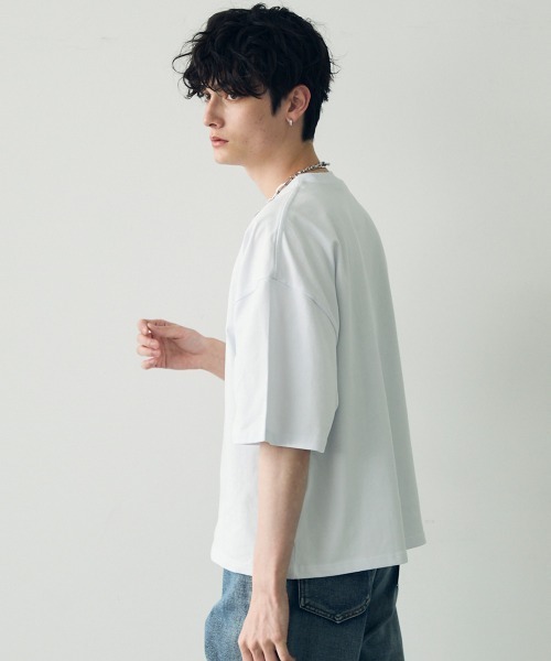 セール】Oversized cropped short sleeve T-shirt / オーバー