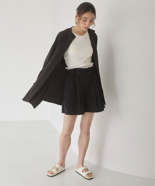 ANGIE(アンジー)の「【接触冷感/撥水/UVケア/ストレッチ/シワになりにくい】バンドカラー2WAYシャツ(シャツ/ブラウス・レディース・ブラック/オフホワイト・FREE)」の10枚目の写真