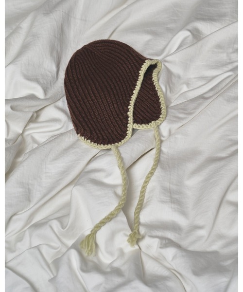 TODAYFUL（トゥデイフル）の「Ear Flap Knitcap（キャップ・レディース・チャコールグレー/ブラウン・FREE）」の12枚目の写真