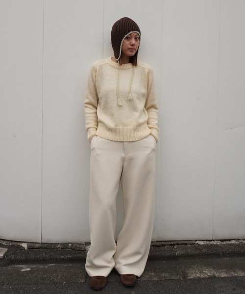 TODAYFUL（トゥデイフル）の「Ear Flap Knitcap（キャップ・レディース・チャコールグレー/ブラウン・FREE）」の17枚目の写真