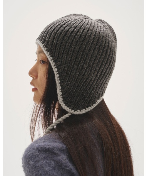 TODAYFUL（トゥデイフル）の「Ear Flap Knitcap（キャップ・レディース・チャコールグレー/ブラウン・FREE）」の14枚目の写真