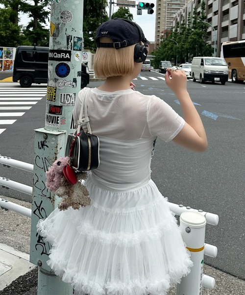 Alley Tokyo（アリートーキョー）の「なんちゃってビスチェT（Tシャツ/カットソー・レディース・ブラック/ブルー・F）」の7枚目の写真