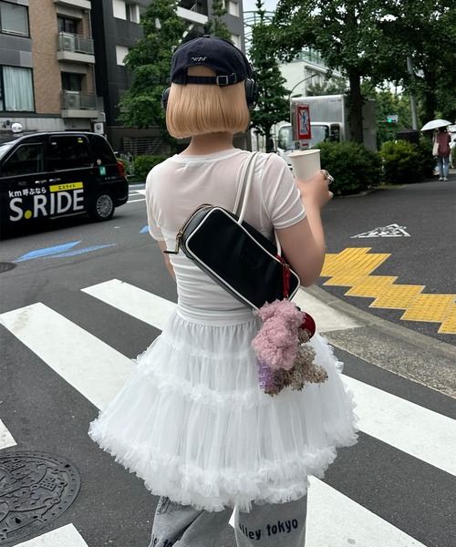 Alley Tokyo（アリートーキョー）の「なんちゃってビスチェT（Tシャツ/カットソー・レディース・ブラック/ブルー・F）」の4枚目の写真