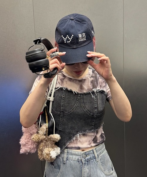 Alley Tokyo（アリートーキョー）の「なんちゃってビスチェT（Tシャツ/カットソー・レディース・ブラック/ブルー・F）」の15枚目の写真