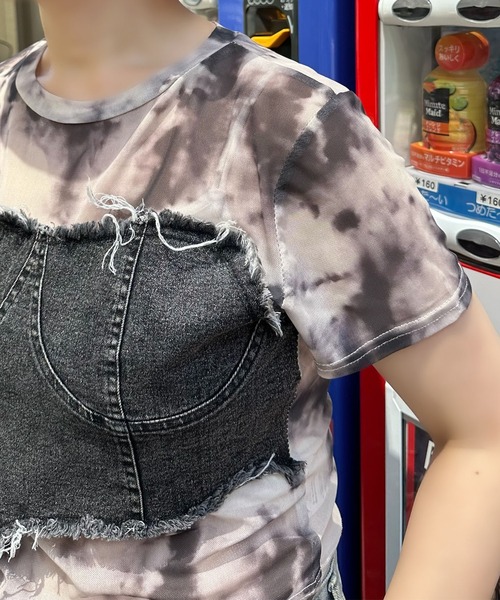 Alley Tokyo（アリートーキョー）の「なんちゃってビスチェT（Tシャツ/カットソー・レディース・ブラック/ブルー・F）」の16枚目の写真
