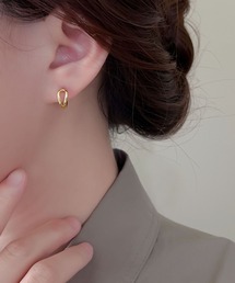 YU-Ka:シンプルラインフープピアス simple line hoop pierce