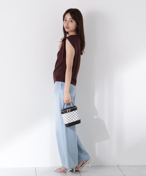 PROPORTION BODY DRESSING(プロポーションボディドレッシング)の「肩リボンアシメニット / 1215270702(ニット/セーター・レディース・ブラック/ベージュ/ブラウン/ピンク・FREE)」の9枚目の写真