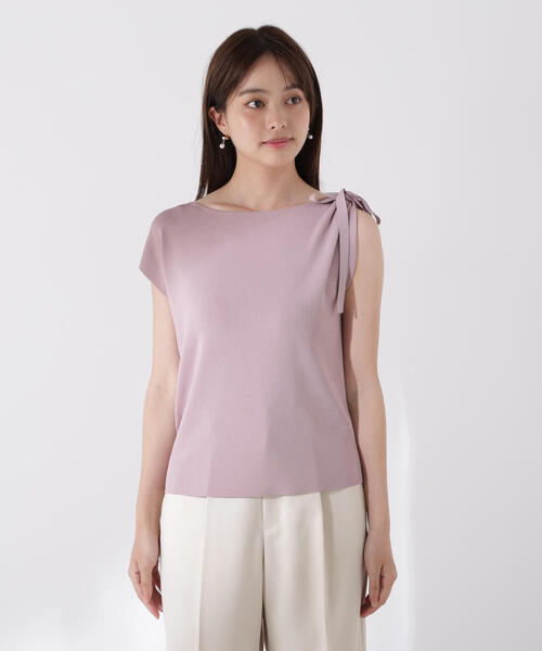 PROPORTION BODY DRESSING(プロポーションボディドレッシング)の「肩リボンアシメニット / 1215270702(ニット/セーター・レディース・ブラック/ベージュ/ブラウン/ピンク・FREE)」の16枚目の写真