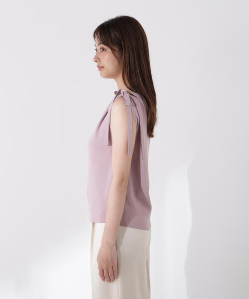 PROPORTION BODY DRESSING(プロポーションボディドレッシング)の「肩リボンアシメニット / 1215270702(ニット/セーター・レディース・ブラック/ベージュ/ブラウン/ピンク・FREE)」の17枚目の写真