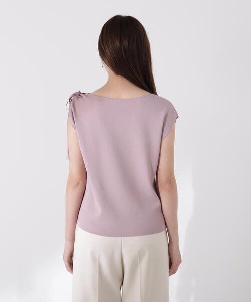 PROPORTION BODY DRESSING(プロポーションボディドレッシング)の「肩リボンアシメニット / 1215270702(ニット/セーター・レディース・ブラック/ベージュ/ブラウン/ピンク・FREE)」の18枚目の写真
