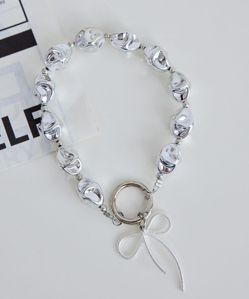 LA VORAGINE(ラ ヴォラジネ)の「ハートリボンモチーフ バッグ/モバイル マルチチャーム(チャーム・レディース・シルバー系1/シルバー/シルバー系2・FREE)」の19枚目の写真