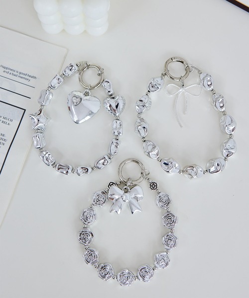 LA VORAGINE(ラ ヴォラジネ)の「ハートリボンモチーフ バッグ/モバイル マルチチャーム(チャーム・レディース・シルバー系1/シルバー/シルバー系2・FREE)」の18枚目の写真