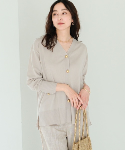 Elura（エルーラ）の「サマープロテクトＶネックカーディガン/495593（カーディガン/ボレロ・レディース・ブラック/グレイッシュベージュ/ホワイト/グリーン系その他・FREE）」の17枚目の写真