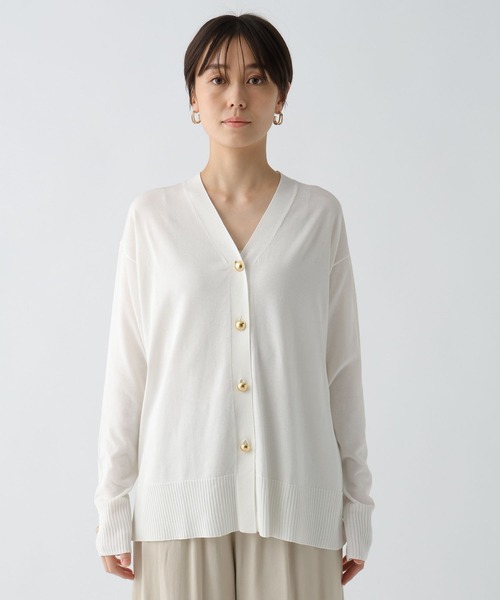 Elura（エルーラ）の「サマープロテクトＶネックカーディガン/495593（カーディガン/ボレロ・レディース・ブラック/グレイッシュベージュ/ホワイト/グリーン系その他・FREE）」の7枚目の写真