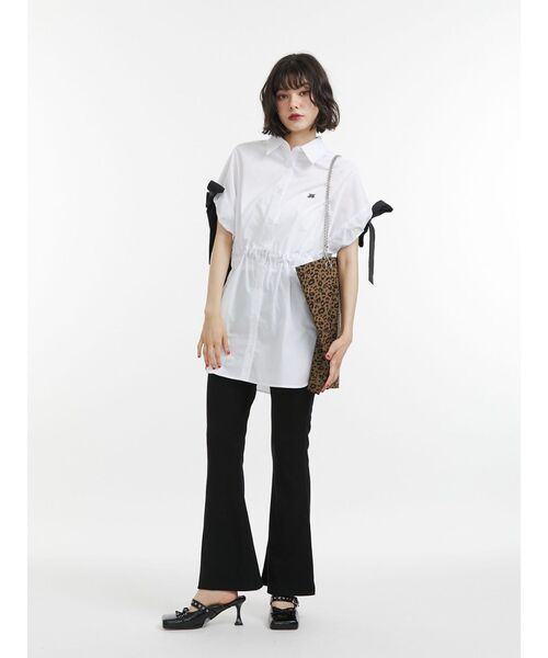 jouetie(ジュエティ)の「イージーフィットフレアパンツ レース(その他パンツ・レディース・オフホワイト/クリア/ブラック・MEDIUM/SMALL)」の12枚目の写真