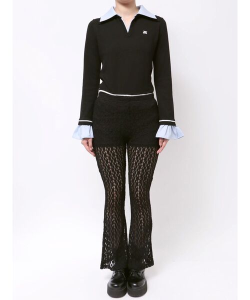 jouetie(ジュエティ)の「イージーフィットフレアパンツ レース(その他パンツ・レディース・オフホワイト/クリア/ブラック・MEDIUM/SMALL)」の21枚目の写真