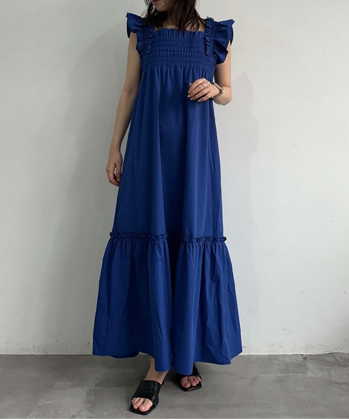 1chaku.（イッチャク）の「ティアードボリュームワンピース（ワンピース・レディース・ブルー・マルチサイズ）」の7枚目の写真