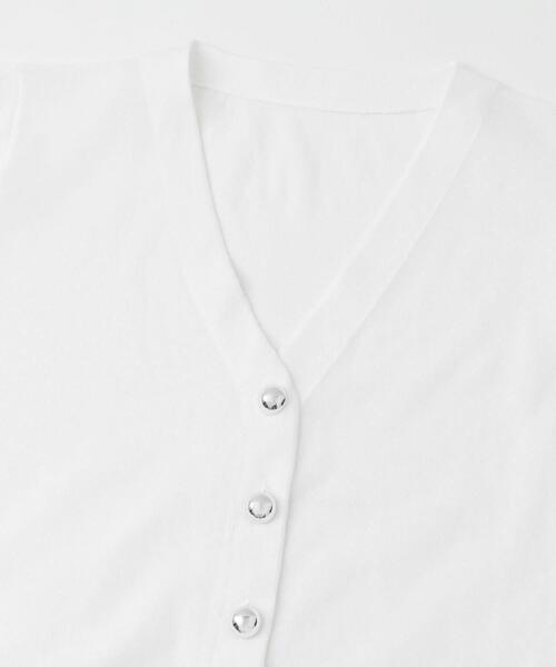 URBAN RESEARCH ROSSO WOMEN(アーバンリサーチ ロッソ)の「デザインボタンシアーカーディガン(カーディガン/ボレロ・レディース・ブルー/ホワイト・FREE)」の8枚目の写真