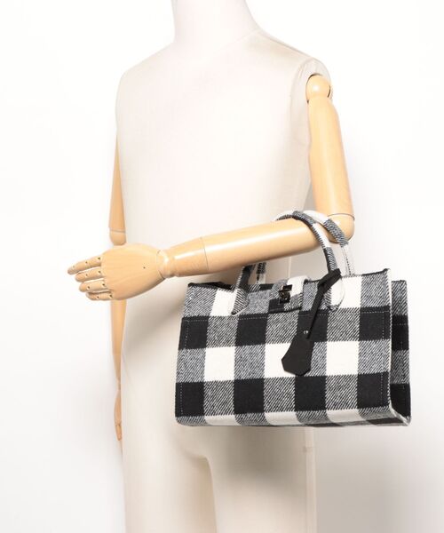 TSURU by Mariko Oikawa / Aimee(チェック柄ファブリックトートバッグ