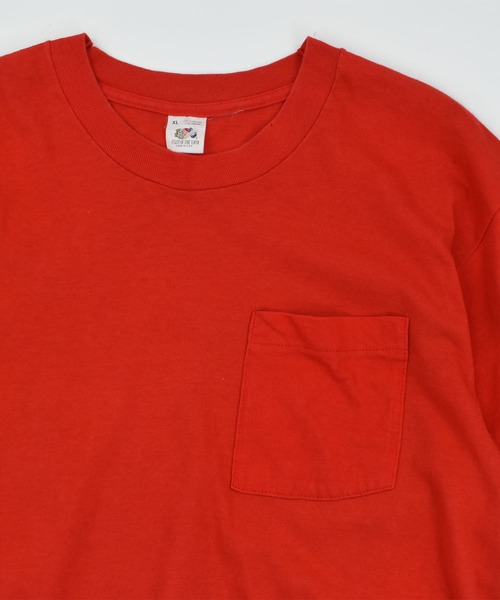 LABORATORY R(ラボラトリーアール)の「【USED】90’s Fruit of the Loom ポケット付き Tシャツ USA製(Tシャツ/カットソー・メンズ・レッド・X-LARGE)」の9枚目の写真