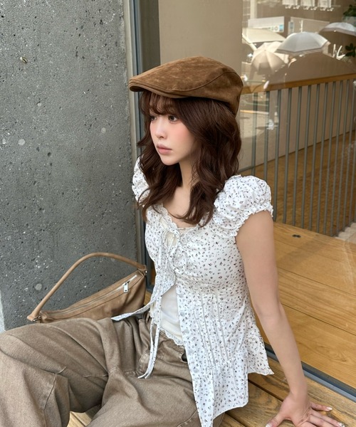 RAY CASSIN(レイカズン)の「スエードハンチング(ハンチング/ベレー帽・レディース・キャメル/ブラウン・FREE)」の18枚目の写真