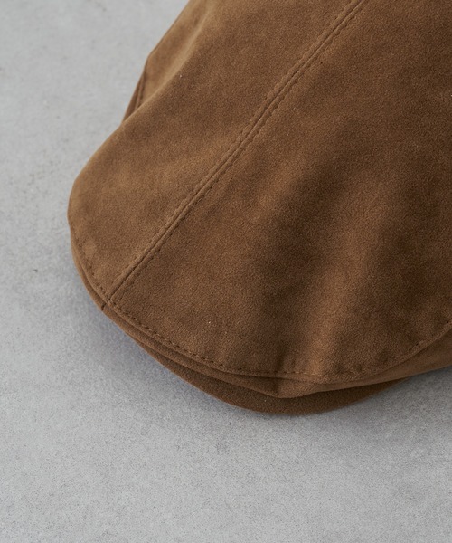 RAY CASSIN(レイカズン)の「スエードハンチング(ハンチング/ベレー帽・レディース・キャメル/ブラウン・FREE)」の3枚目の写真