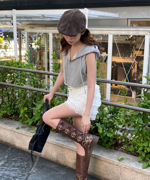 RAY CASSIN(レイカズン)の「スエードハンチング(ハンチング/ベレー帽・レディース・キャメル/ブラウン・FREE)」の14枚目の写真