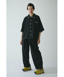 ヘリンドットサイ　黒クロップドシャツ 長袖 HeRIN.CYE(ヘリンドットサイ) Deformation dress - COLDBECK