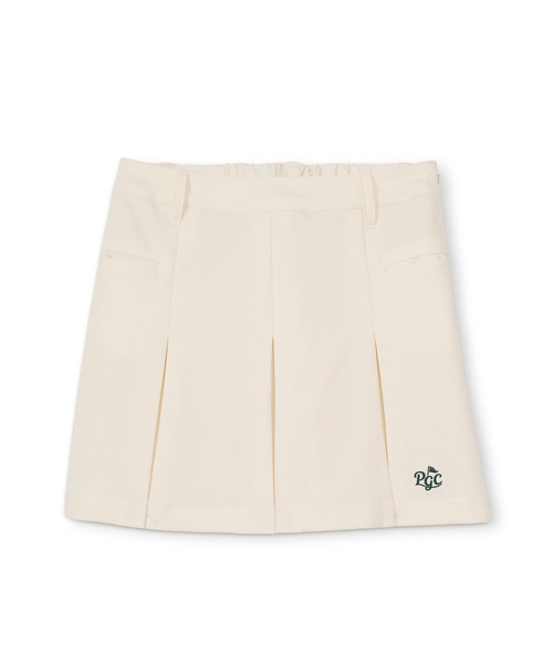 Pacific GOLF CLUB（パシフィックゴルフクラブ）の「PLEATED SKIRT（スカート・レディース・グリーン/アイボリー/ブラック・S）」の4枚目の写真