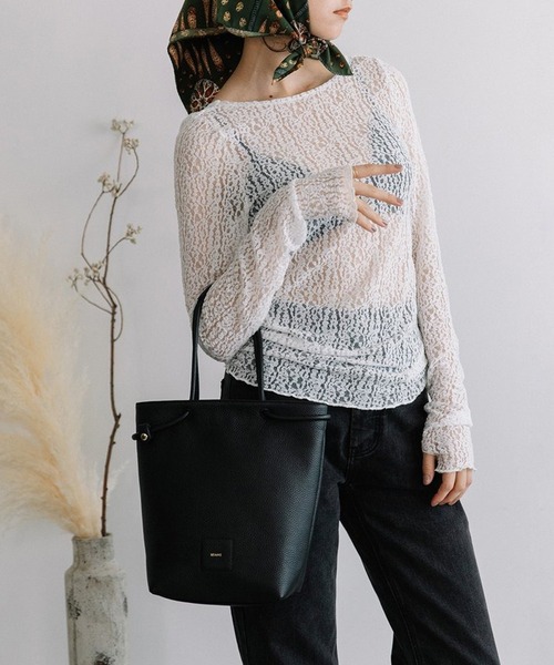 Beau're（ヴュレ）の「【BEAURE】B-25343　ジャストサイズミニトートバッグ（ハンドバッグ・レディース・ベージュ/シルバー/グレー/ブラック・FREE）」の17枚目の写真