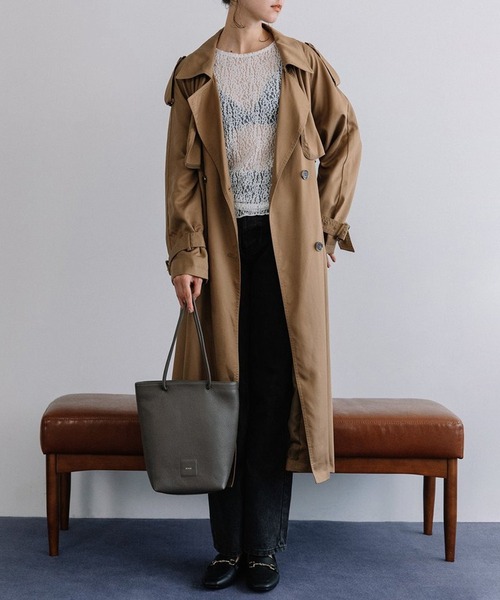 Beau're（ヴュレ）の「【BEAURE】B-25343　ジャストサイズミニトートバッグ（ハンドバッグ・レディース・ベージュ/シルバー/グレー/ブラック・FREE）」の22枚目の写真