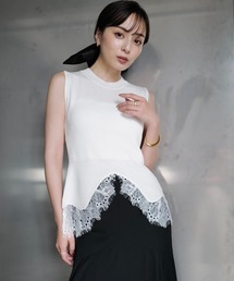 anuans ウールレースニットトップス ホワイト 新品未使用 ウールレースニットトップス