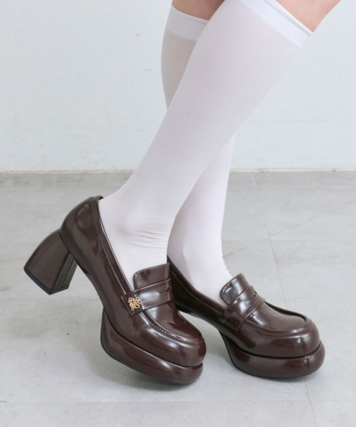 OLIVE des OLIVE（オリーブデオリーブ）の「エンブレム付きローファー（ローファー・レディース・ブラック/ブラウン・LARGE/MEDIUM/SMALL）」の11枚目の写真