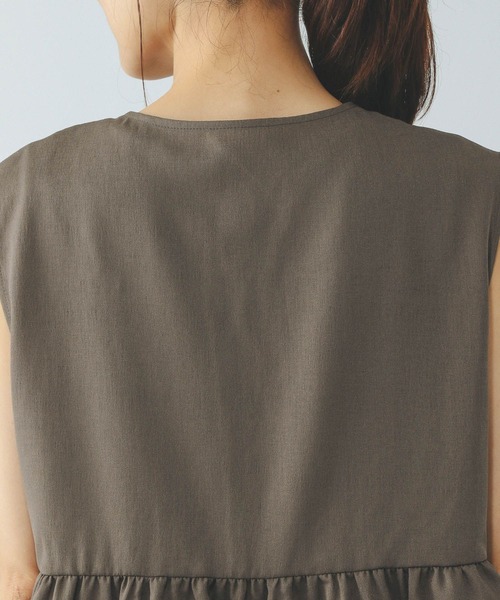 GLOBAL WORK（グローバルワーク）の「お手入れラクラクZIPベスト/499688（ベスト・レディース・ブラック/ブラウン/グレイッシュベージュ・LARGE/MEDIUM）」の21枚目の写真