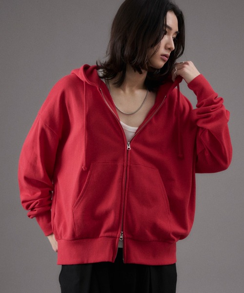 WEGO(ウィゴー)の「WEGO/コンパクトフィットダブルZIPパーカー(パーカー・メンズ・ネイビー/ブラック/杢グレー/ブルー/レッド/ブラウン・MEDIUM/LARGE)」の6枚目の写真