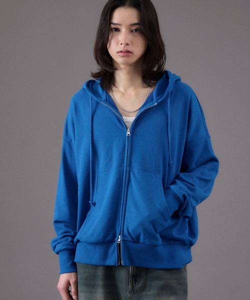 WEGO(ウィゴー)の「WEGO/コンパクトフィットダブルZIPパーカー(パーカー・メンズ・ネイビー/ブラック/杢グレー/ブルー/レッド/ブラウン・MEDIUM/LARGE)」の20枚目の写真