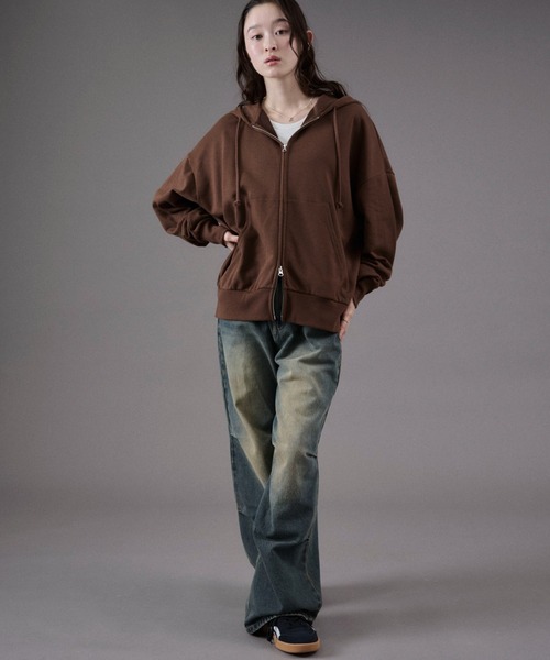 WEGO(ウィゴー)の「WEGO/コンパクトフィットダブルZIPパーカー(パーカー・メンズ・ネイビー/ブラック/杢グレー/ブルー/レッド/ブラウン・MEDIUM/LARGE)」の16枚目の写真